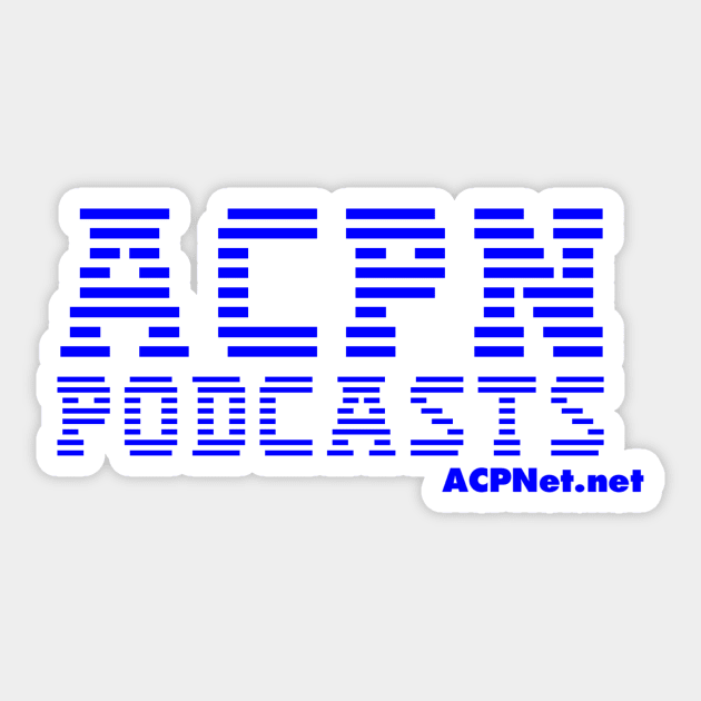 ACPN - 1980s Computer Logo Variant Sticker by Art Comedy Pop-Culture Network!